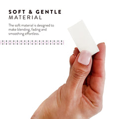 Artist's Choice triangle blush sponge for controlled application and soft finish.