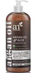 Artnaturals Shampoo Argán Marruecos: botella que ofrece hidratación suave para todo tipo de cabello.