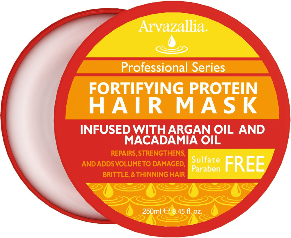 Arvazallia mascarilla proteica fortificante, frasco suave que repara cabello dañado y aporta brillo