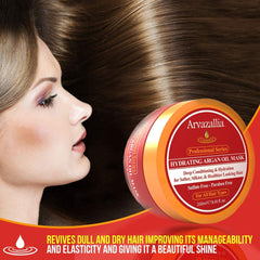 Cabello con acabado sedoso y brillo gracias a Arvazallia.