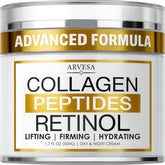 Arvesa crema retinol rostro con péptidos: reduce líneas y hidrata.