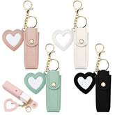 Arvintas lip balm holder keychain with mirror for on-the-go touch-ups.