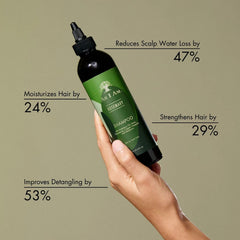 As I Am Rosemary Shampoo label closeup highlighting ingredients and branding