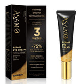 ASAMO crema para ojos con retinol, aplicación suave alrededor de los ojos.