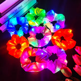 Asawira scrunchies luminosos con parpadeo rápido, ideal para fiestas