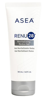 Asea RENU28 bottle close-up highlighting hydration for radiant skin.