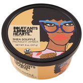 Ashanti Naturals Midnight Amber Soufflé en frasco con aroma sofisticado para cuidado corporal.