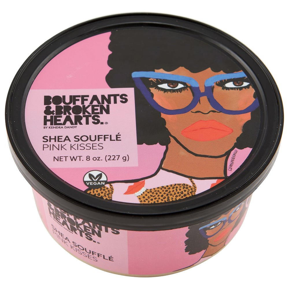 Ashanti Naturals Pink Kisses Soufflé, envase rosado para hidratación diaria.