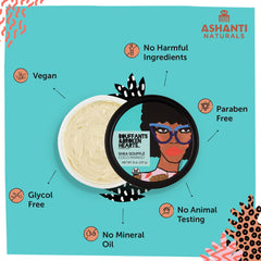 Ashanti Naturals Soufflé de Karité — envase de 8 oz para hidratación diaria.