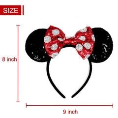 ASHONE mouse ears headband on woman head demonstrates comfortable wear all day