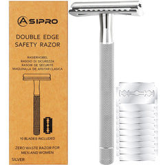 ASIPRO safety razor handle with long grip for precise shaving.