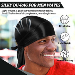 ASKNOTO durags cosido exterior, evita líneas en las ondas