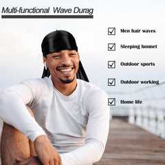 ASKNOTO gorro para ondas satinado, mantiene la humedad