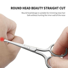 AsonTao round-tip scissors for mustache trimming, clean lines.