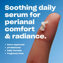 Asset Hole Serum texture application; creamy feel and quick absorption for comfort.