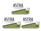 ASTRA platinum-coated double-edge blade close-up for a smooth shave