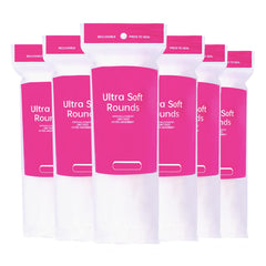 Astraescly 600 cotton rounds in a six-pack, compact for daily skincare.