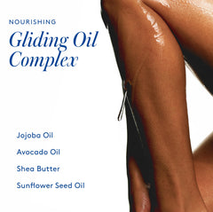 Athena Club Shave Oil in transparent formula provides a clear path to smooth skin.
