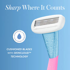 Athena Club six refill cartridges for continuous, close shaving.