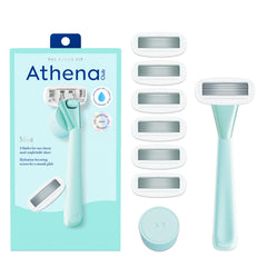 Athena Club razor handle with ergonomic grip for a comfortable, precise shave.