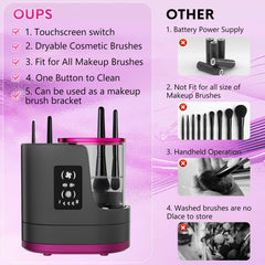 ATIDIE 3-in-1 cleaner customizable-drying-timer dries brushes to perfection.