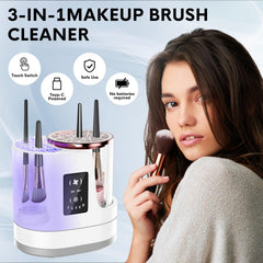 ATIDIE brush cleaner with drying function shown in use, even drying
