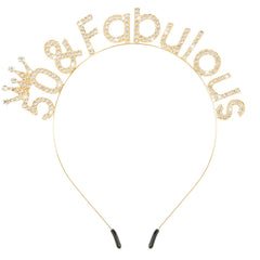 Atoden gold tiara crown for 50th birthday, adds regal flair for photos and parties