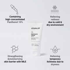 Gently applying ATOPALM Panthenol Cream for calm, hydrated skin