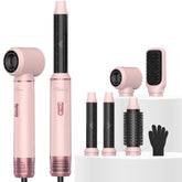 Atopskins 5-in-1 pink hair dryer brush set for versatile home styling