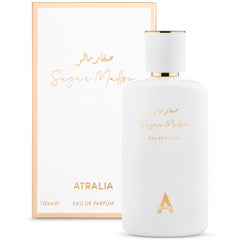 Atralia Sugar Mallow bottle front showcases a chic, gift-ready design.