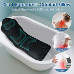 Atsuwell full body bath pillow lumbar support cushions the lower back for relaxed posture.