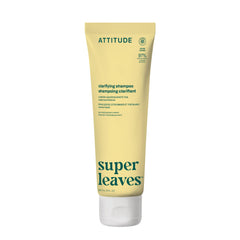 ATTITUDE Clarifying Shampoo bottle front displays vegan formula for refreshed, oil-free hair.