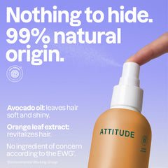 ATTITUDE Desenredante Spray: textura ligera deja cabello suave y manejable