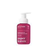 ATTITUDE Foaming Hand Soap bottle close-up highlights clean vegan formula for daily cleansing.