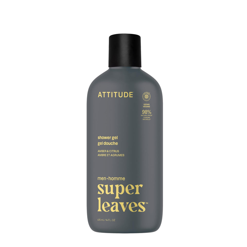 ATTITUDE gel de ducha para hombre, embotellado elegante, despierta los sentidos.