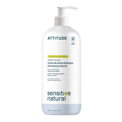 ATTITUDE shampoo for sensitive dry scalp with oat extract for soothing relief.