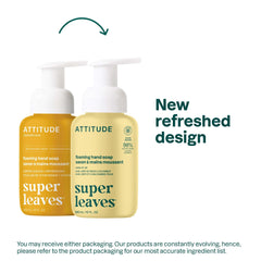 ATTITUDE jabón espumoso para manos, etiqueta ecológica y fórmula natural.