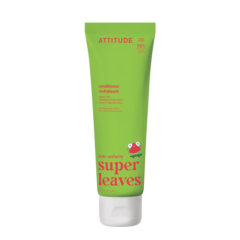 ATTITUDE Acondicionador para niños en botella, cabello suave y seguro.