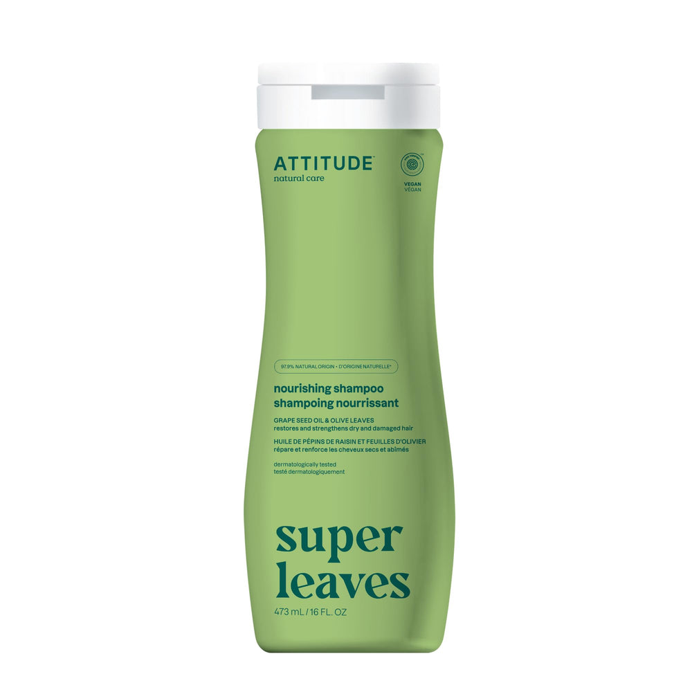 ATTITUDE Champú Nutritivo para Cabello Seco, botella-vertido, lavado suave y agradable