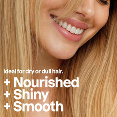 ATTITUDE Champú Nutritivo para Cabello Seco, etiqueta-closeup, se destacan ingredientes naturales