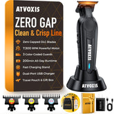 ATVOXIS hair trimmer with DLC blade close-up for precise edging.