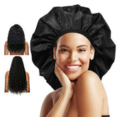 Gorro de ducha Auban extra grande impermeable para cabello grueso.