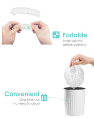 Auban multi-use plastic shower cap for hair, bowls, or travel