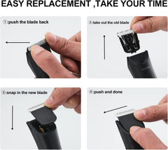 Audoc Manscaped blades on a trimmer enable quick, easy replacement.