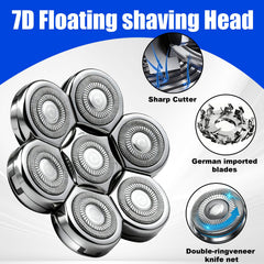 Audoc 7-blade petal configuration provides efficient shaving across surfaces.