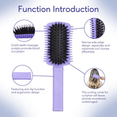 Auhrjomra volume curling brush for effortless detangling and bounce on-the-go