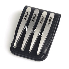 AUMELO pointed-tip tweezers target tiny hairs and fine splinters with accuracy.
