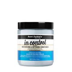 Aunt Jackie's In Control, botella antifrizz, para cabello más suave y manejable.