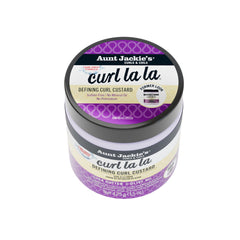 Aunt Jackie's Curl La La applied on wet hair for frizz-free definition.