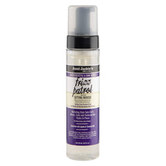 Aunt Jackie's Frizz Patrol Mousse envase, fijación ligera para rizos definidos.